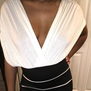Black and white stripped dress